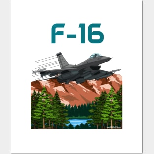 F16 Fighting Falcon Supersonic Jet Military Armed Forces Novelty Gift Posters and Art